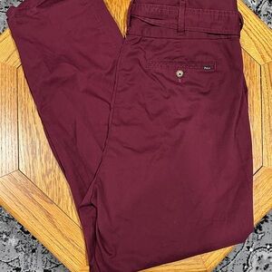 *POLO RALPH LAUREN* Plus Burgundy Chino Pants Size 14